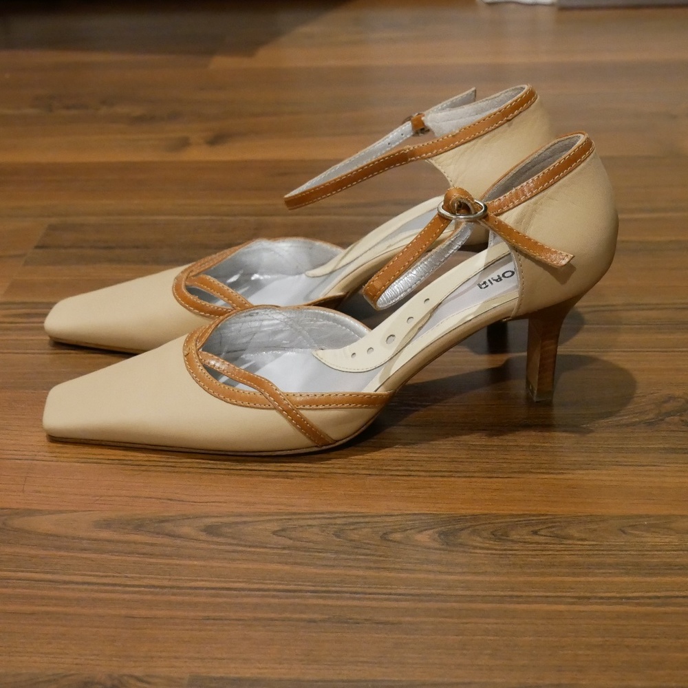 Euphoria Beige Italian Leather Dance Shoes!